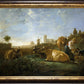 A Distant View of Dordrecht with a Milkmaid and Four Cows