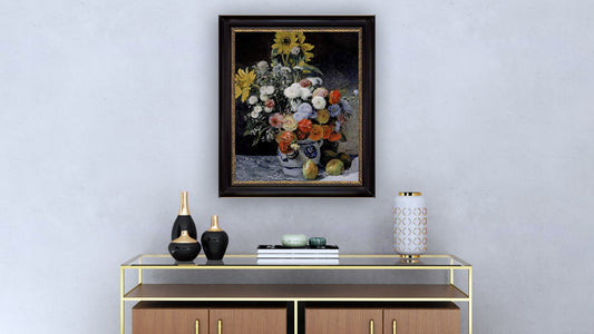 Mixed Flowers in an Earthenware Pot