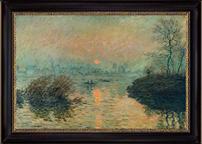Sun Setting Over The Seine at Lavacourt Winter Effect