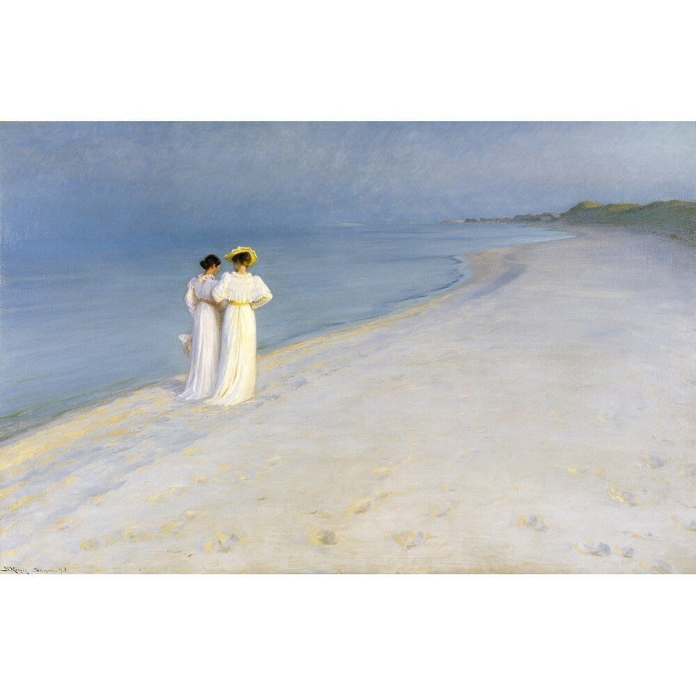 Summer Evening on Skagen's Beach. Anna Ancher and Marie