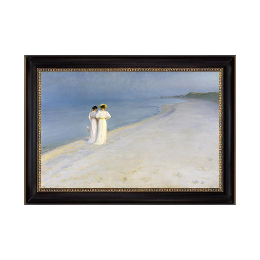 Summer Evening on Skagen's Beach. Anna Ancher and Marie