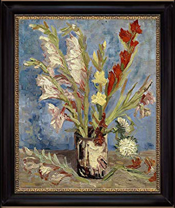 Vase with Gladioli and Chinese Asters